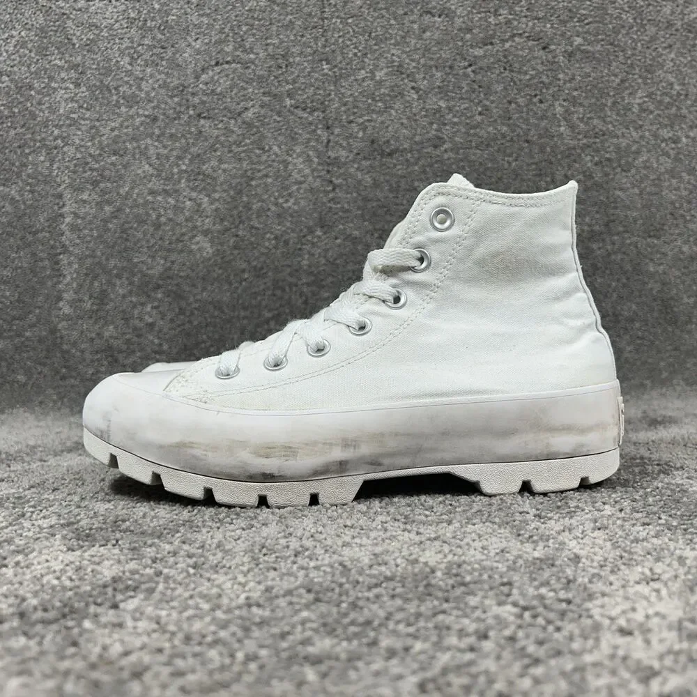 Converse Chuck Taylor All Star Hi 571211C Women’s 8 White Lugged Platform Shoes